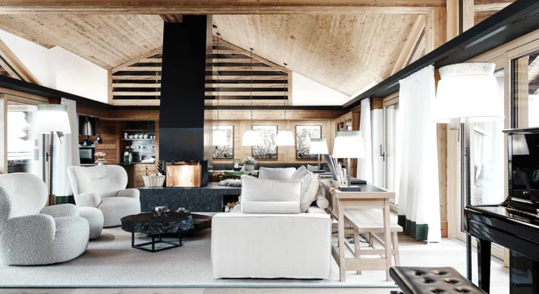 Chalet Loft Wohn und Essbereich © JK Lodge GmbH