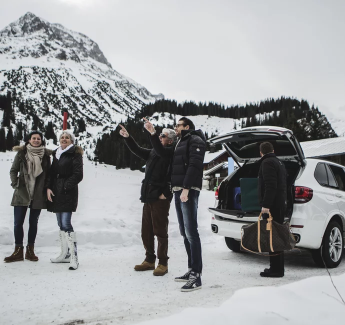 Lech Lodge Anreise Familie und Freunde im Winter  © JK Lodge GmbH