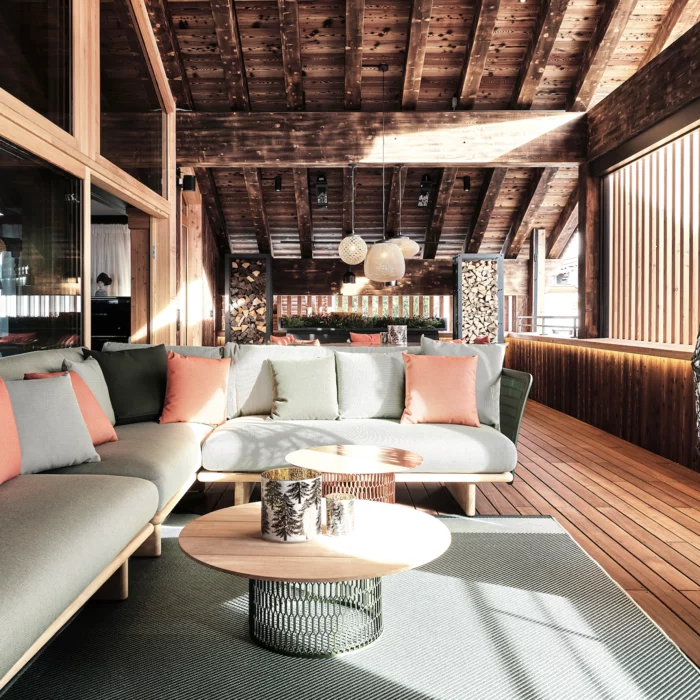 Chalet Loft ueberdachte Terrasse © JK Lodge GmbH