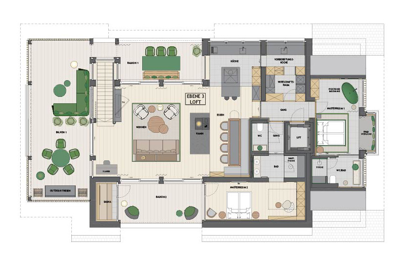 Lech Lodge Loft Floorplan